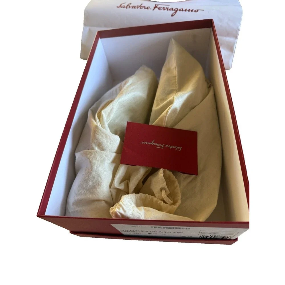 NWB Salvadore Ferragamo Sardegna 15 Leather Driver Loafers Size 6.5 EE